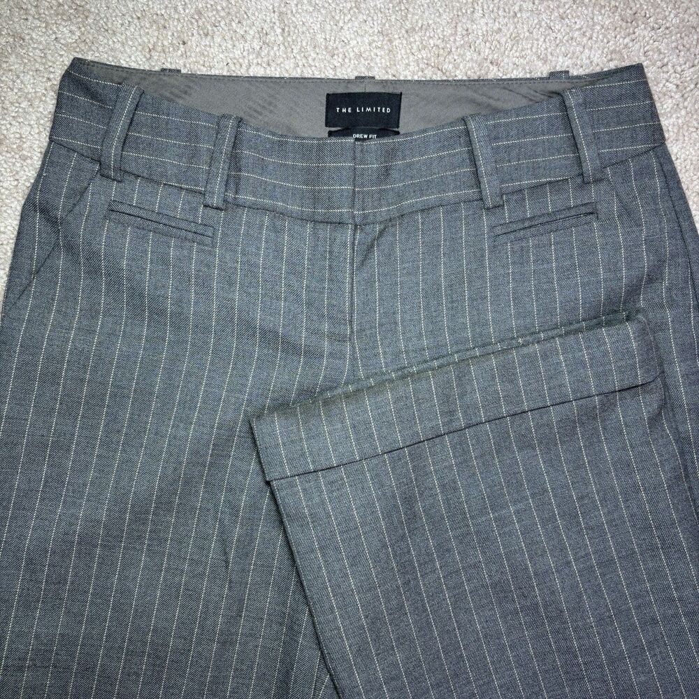 The Limited Women's Gray Pinstripe Straight-Leg Dress Pants Size 0